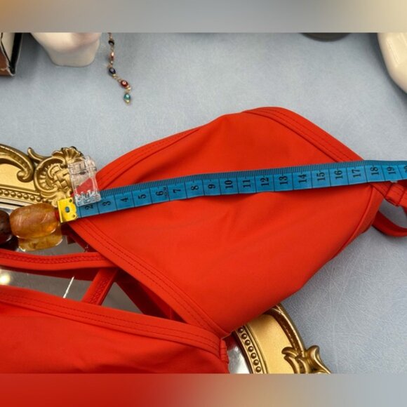 🆕 CHRISTOPHER ESBER 🧿 Crystal Cutaway Lycra Maxi Dress, Red/Orange, Sz AU8 US4 - Picture 15 of 16